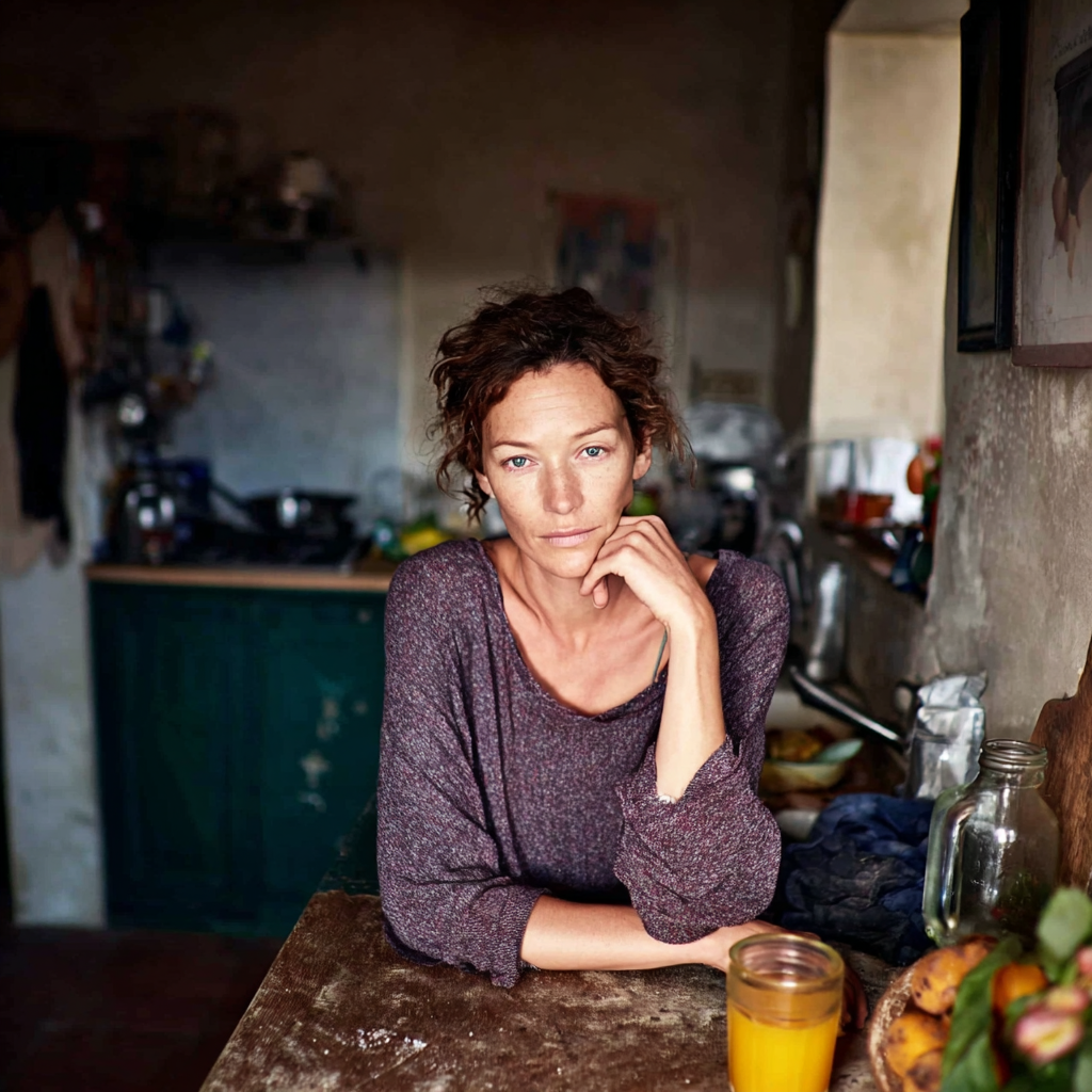 Kobieta w kuchni. Portet.